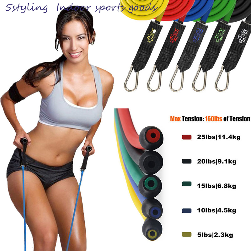 Seil Seil Fitness Yoga Gurte 11 Stück Widerstandsband Set
