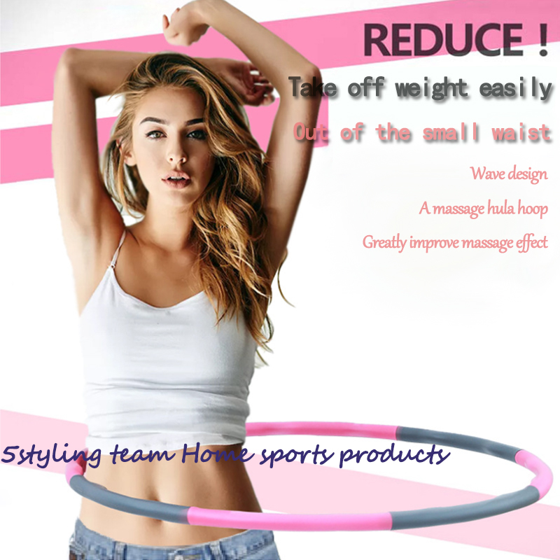 Hula Hoop abnehmbarer Hula Hoop Schlankheitsring Schlankheitsgürtel Fitnessgerät Ring Massageschaum für Erwachsene und Kinder