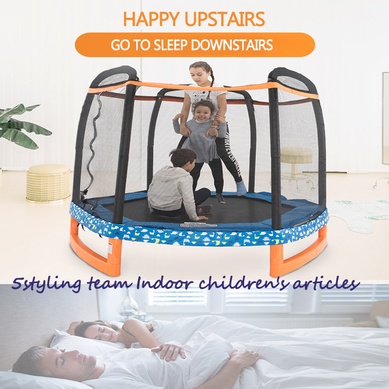 Amerikanisches Trampolin Familienkinder Indoor Kindertrampolin im Freien mit Schutznetz Großes Trampolin Homestay