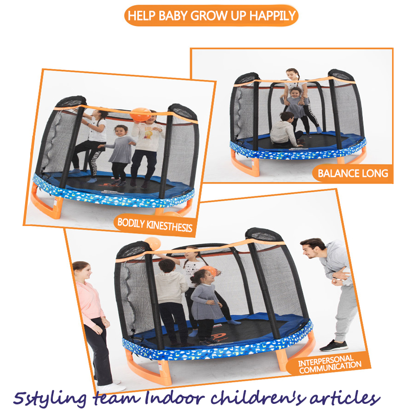 Amerikanisches Trampolin Familienkinder Indoor Kindertrampolin im Freien mit Schutznetz Großes Trampolin Homestay
