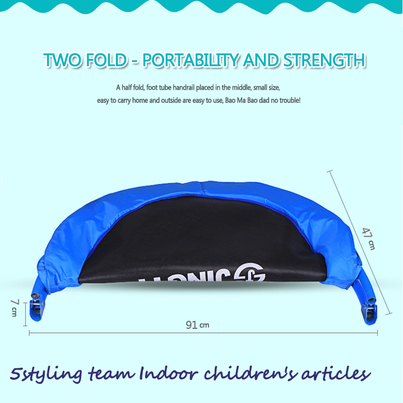 Trampolin Kinderhaus Trampolin Indoor Trampolin faltbare Kinder Reibbett Baby Sprungbett mit Handlauf